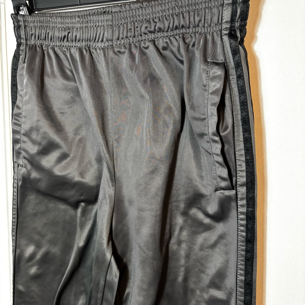Aeroline Men's Satin Joggers in Dark Gray